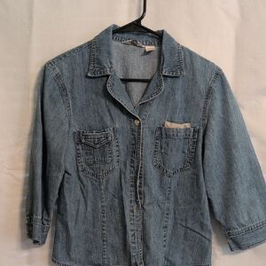J. Jill Blue Denim Jean Jacket